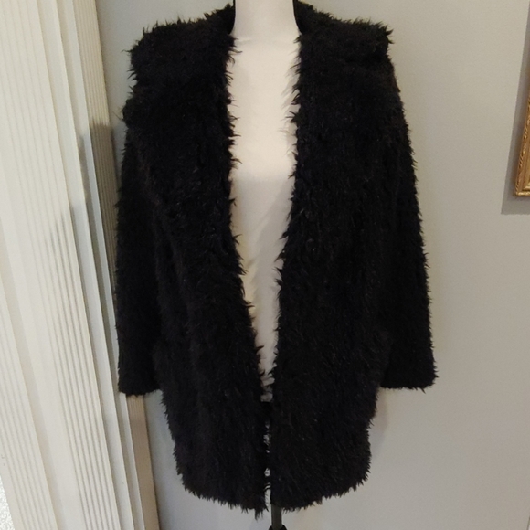 Casting LA Jackets & Blazers - Black Faux Fur Coat